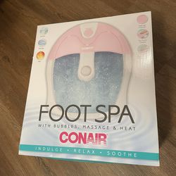 In good condition, it’s a foot massager with a spa