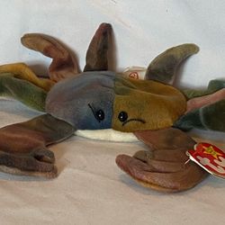 *RARE RETIRED ERRORS* CLAUDE THE CRAB BEANIE BABY Plush Plushie Stuffy Lovey NWT