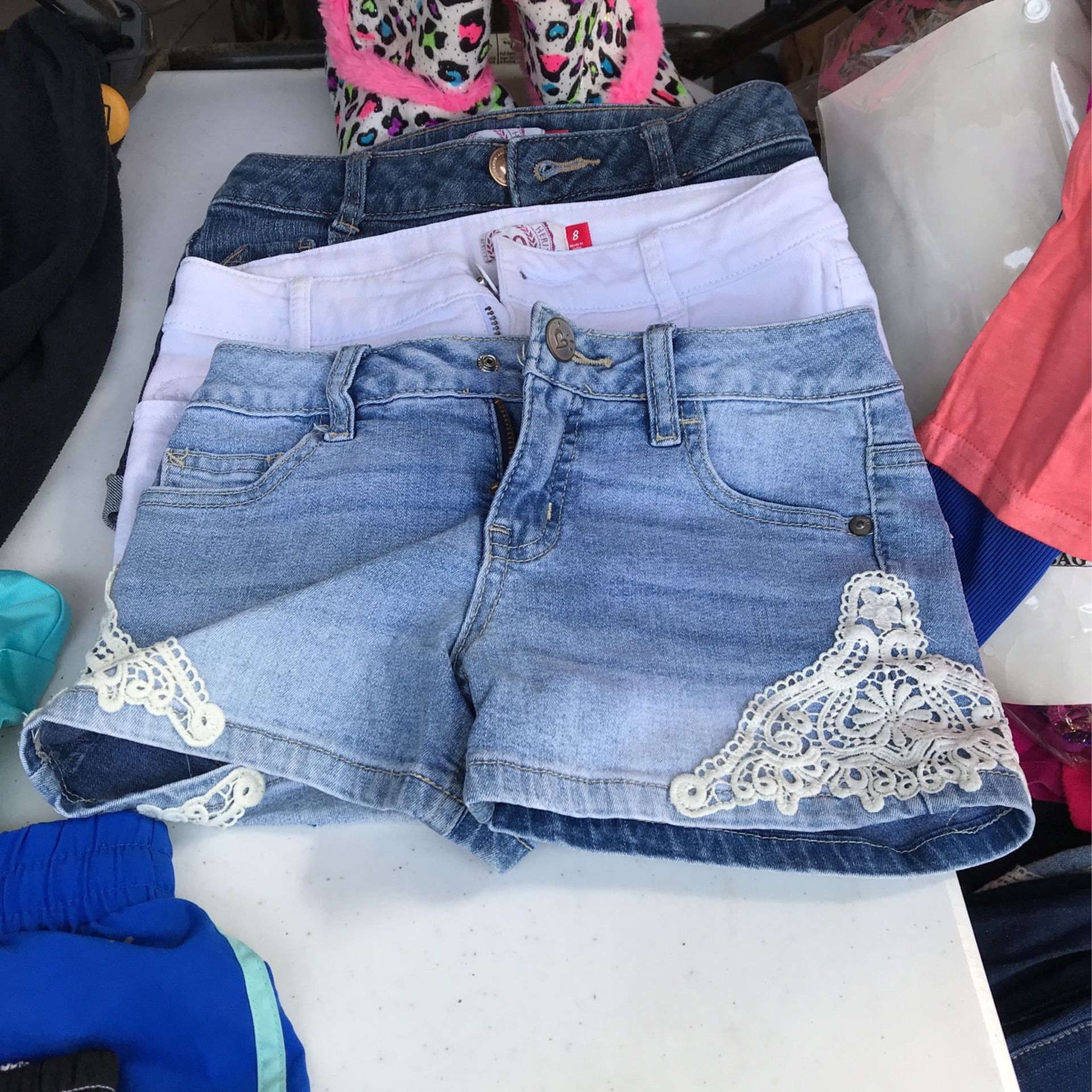 Girls Jean Shorts Size 8 $2.00 Each