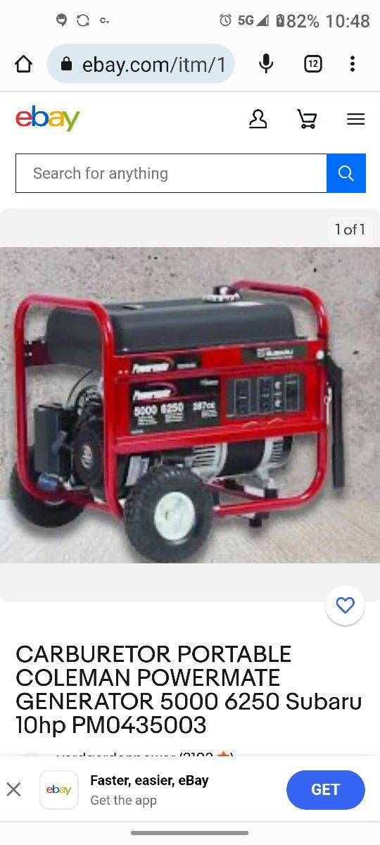 Brand New Never Used Coleman Powermate 6250 (BEST OFFER)