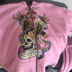 Ed Hardy Pink Cropped Jacket 