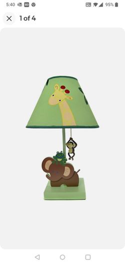 Jungle Babies Lamp and Shade by NoJo