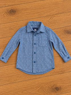 The Childrenās Place Boysā Long-Sleeve Button-Up Shirt ā 4T š
