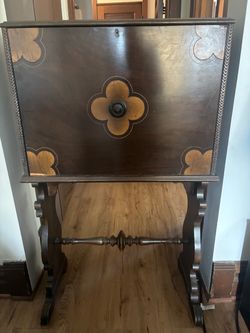 Vintage 1920s Spanish Revival Drop-Front Secretary Desk