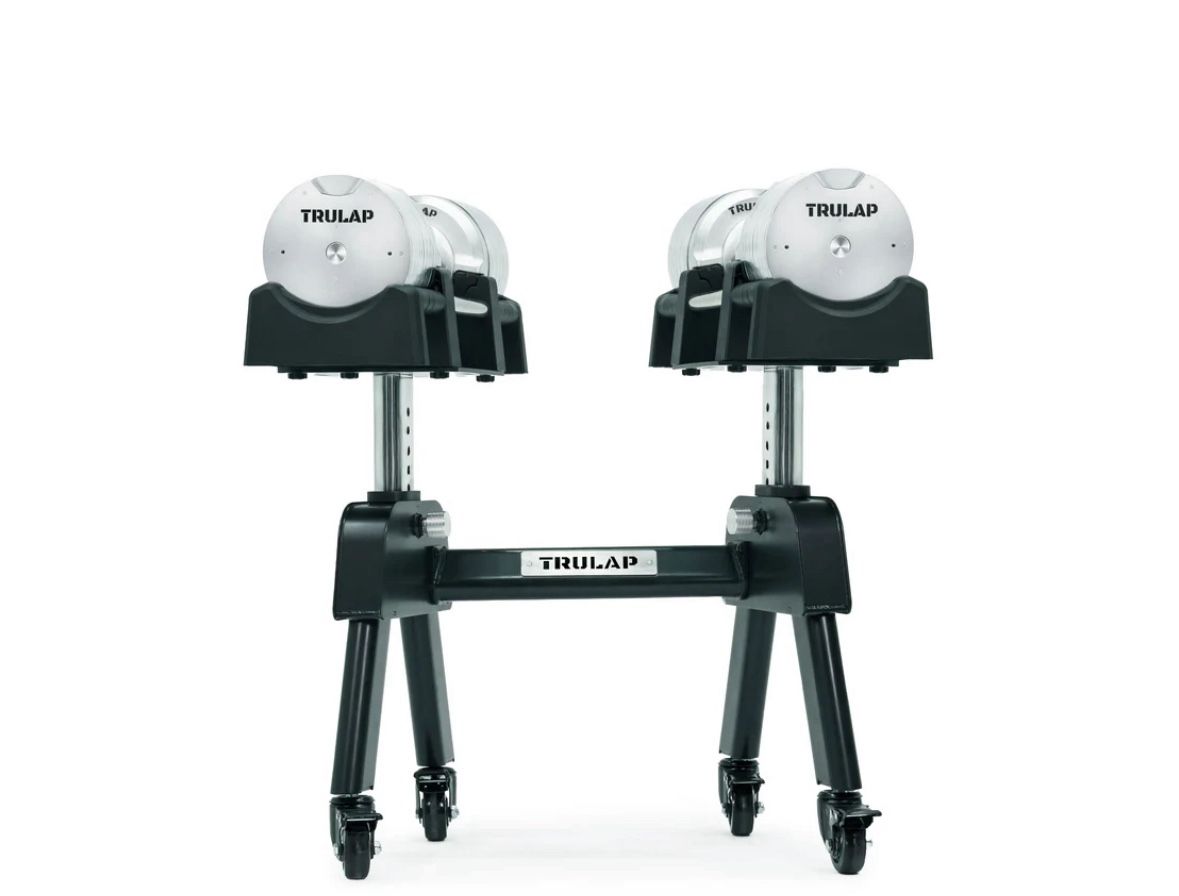 ADJUSTABLE DUMBBELLS (2) + RACK - Retail over $800!