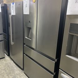 4 Door French Refrigerator Stainless Steel- Great Deal! Take It For Zero Down Pay In 3 Months With No Interest Ask For Details