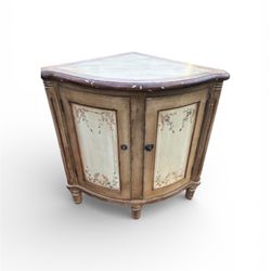 Italian Provincial style Corner Table With Storage 
