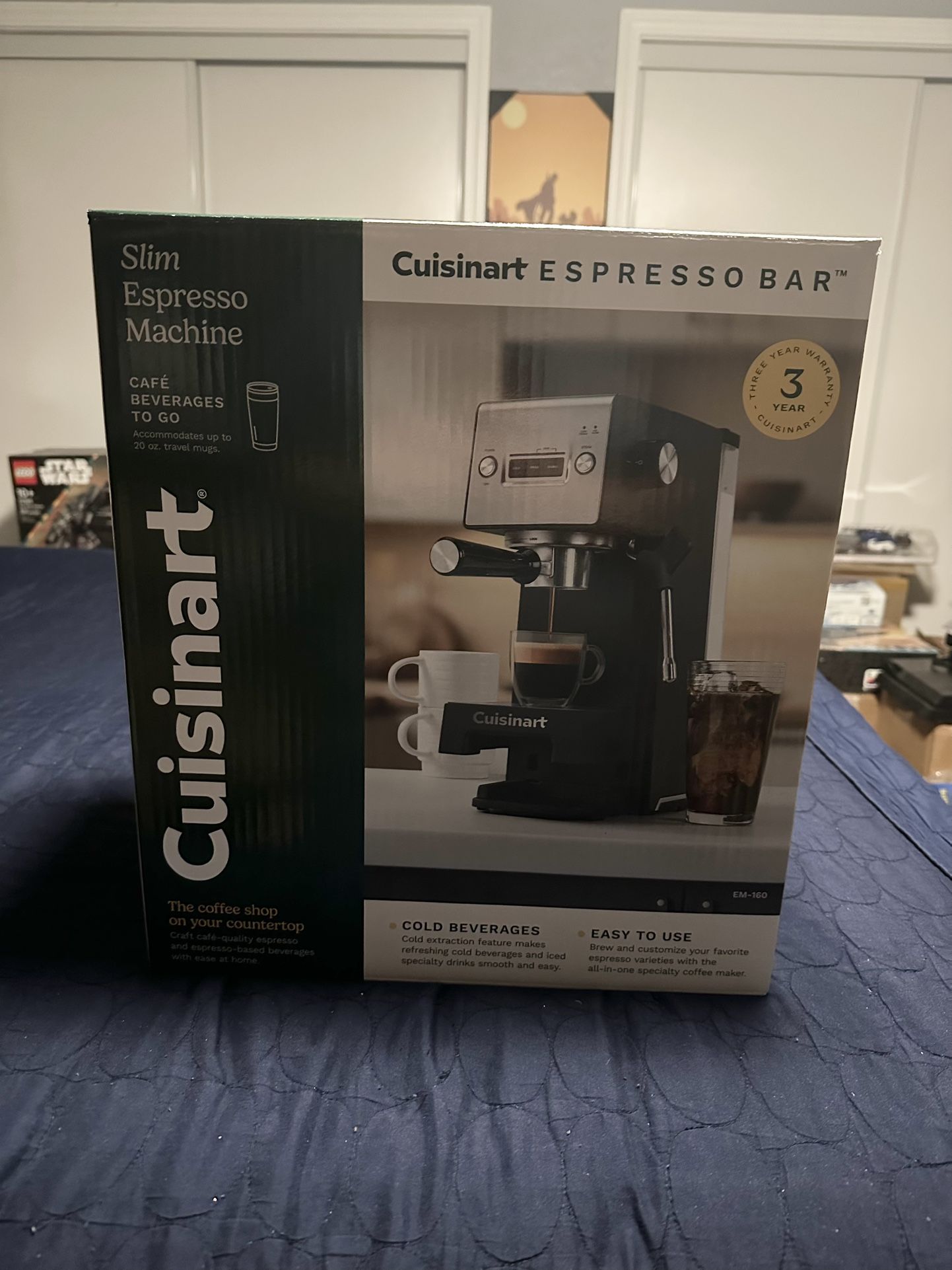 Cuisinart Slim Espresso Bar Machine Brand New Sealed EM-160