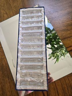 Cut Crystal Knife Rests Set of 12