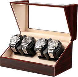4-Watch Automatic Watch Winder – Dual Motor, Quiet, Type-C Powered