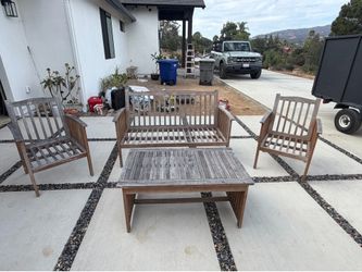 Outdoor Wood Patio Set No Cushions