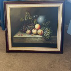 Still Life Oil On Canvas Painting