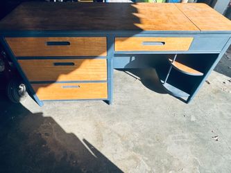 Mid-Century Desk- great storage!
