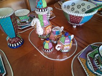 Vintage hand crafted dish set