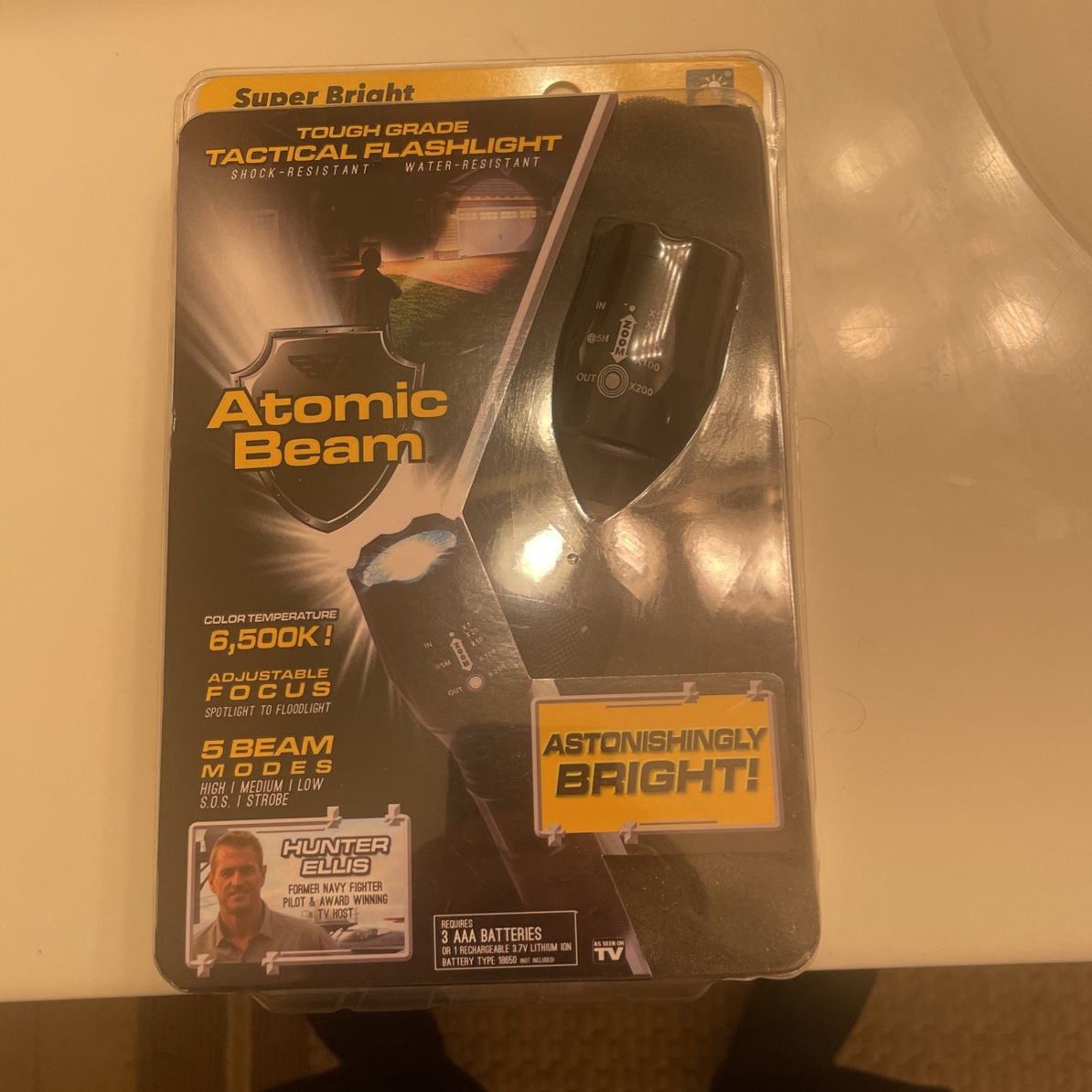 Atomic Beam Flashlight Shock & Water Resistant Adjustable Bright Beam Modes  NEW