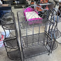 Three piece metal rack