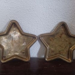 Vintage Star Brass Trays