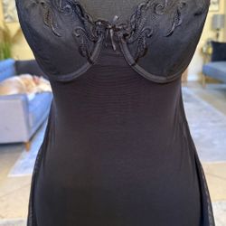 Black Lace Intimate Night Dress 34C