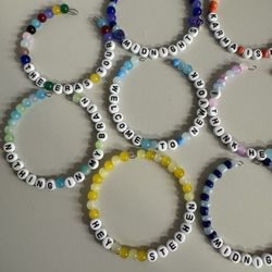 Taylor Swift Friendship Bracelets (all 8 included) - size inclusive made on memory wire 