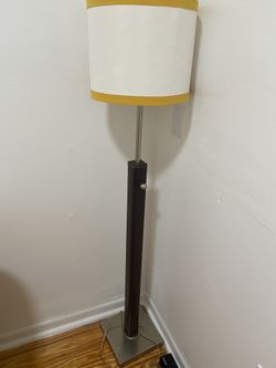 Tall yellow white brown Lamp