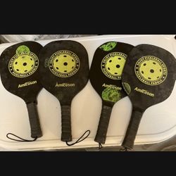 4 Amicoson Pickleball Paddles-$5 Each