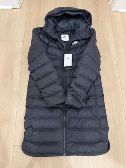 NEW NWT NIKE Women Hooded Sports Therma Fit Repel Windrunner Long Parka Winter Coat Jacket XS Black