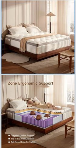 ❤️‍🔥 14  inch Queen Size Cooling Gel Memory Foam Mattresses