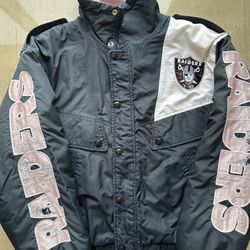 RARE Vintage 90’s Starter Raiders Jacket Full Zip Men’s Size Small