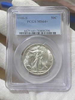 1946 S Walking Liberty Half Dollar Silver Coin PCGS MS 64+