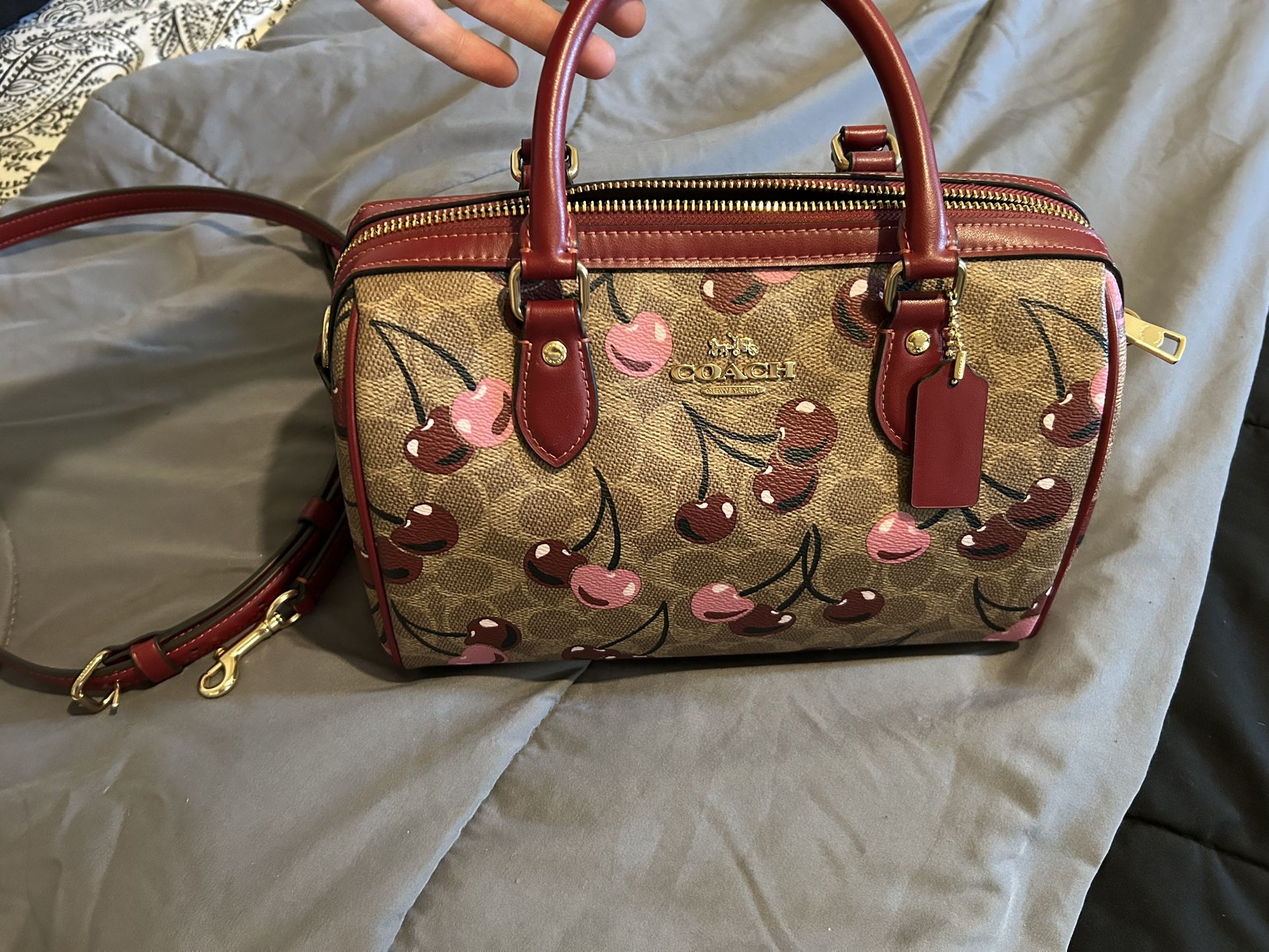 Coach Satchel Bag Cherry Print 