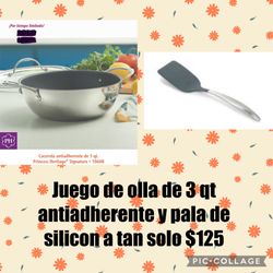 Olla Antiadherente De 3 Qt Nueva 