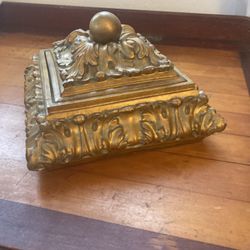 Gold Victorian wooden box