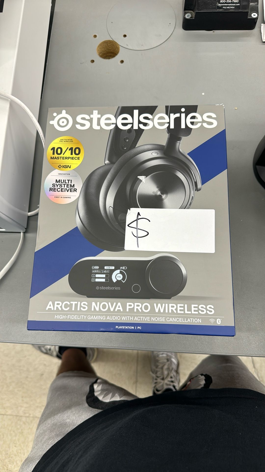 SteelSeries Arctis Nova Pro Wireless Multi-System Gaming Headset - Premium Hi-Fi Drivers - Active Noise Cancellation - Infinity Power System - Stealth