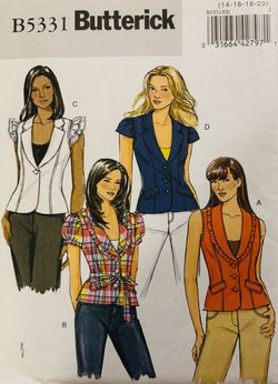 Butterick B5331 Rare Find Vest Unlined Jackets  Sizes 14-20