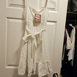 White LINEN DRESS