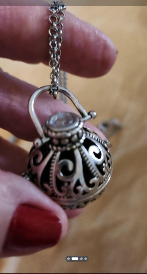 Pomander w/Moonstone Necklace