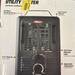  Electric Portable Milkhouse Style Utility Space Heater with Adjustable Thermostat