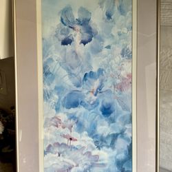 Vintage Custom Framed “Iris Mist” By Allister Print 