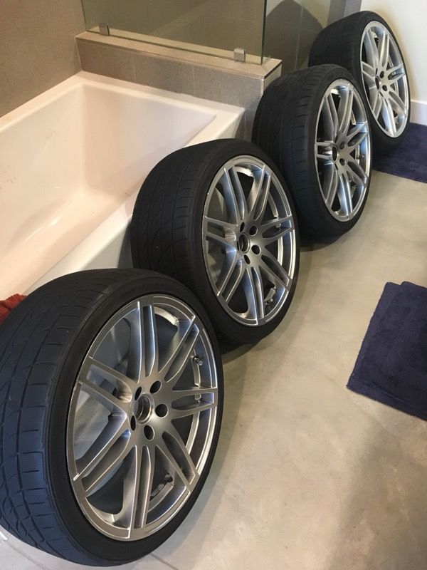 Audi RS4 replica wheels + tires. R20 ET35 10” 5x112