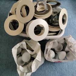 Recessed Light Trim Rings and Bulbs.