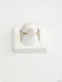 14k Real Gold Lab Grown Diamond Oval Shape Engagement Ring for women