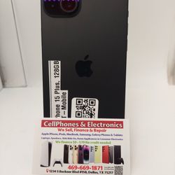 Iphone 15plus 128GB T-Mobile Metro At&t Cricket On Cash Deal Starting $749