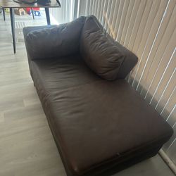 Brown Leather Couch 