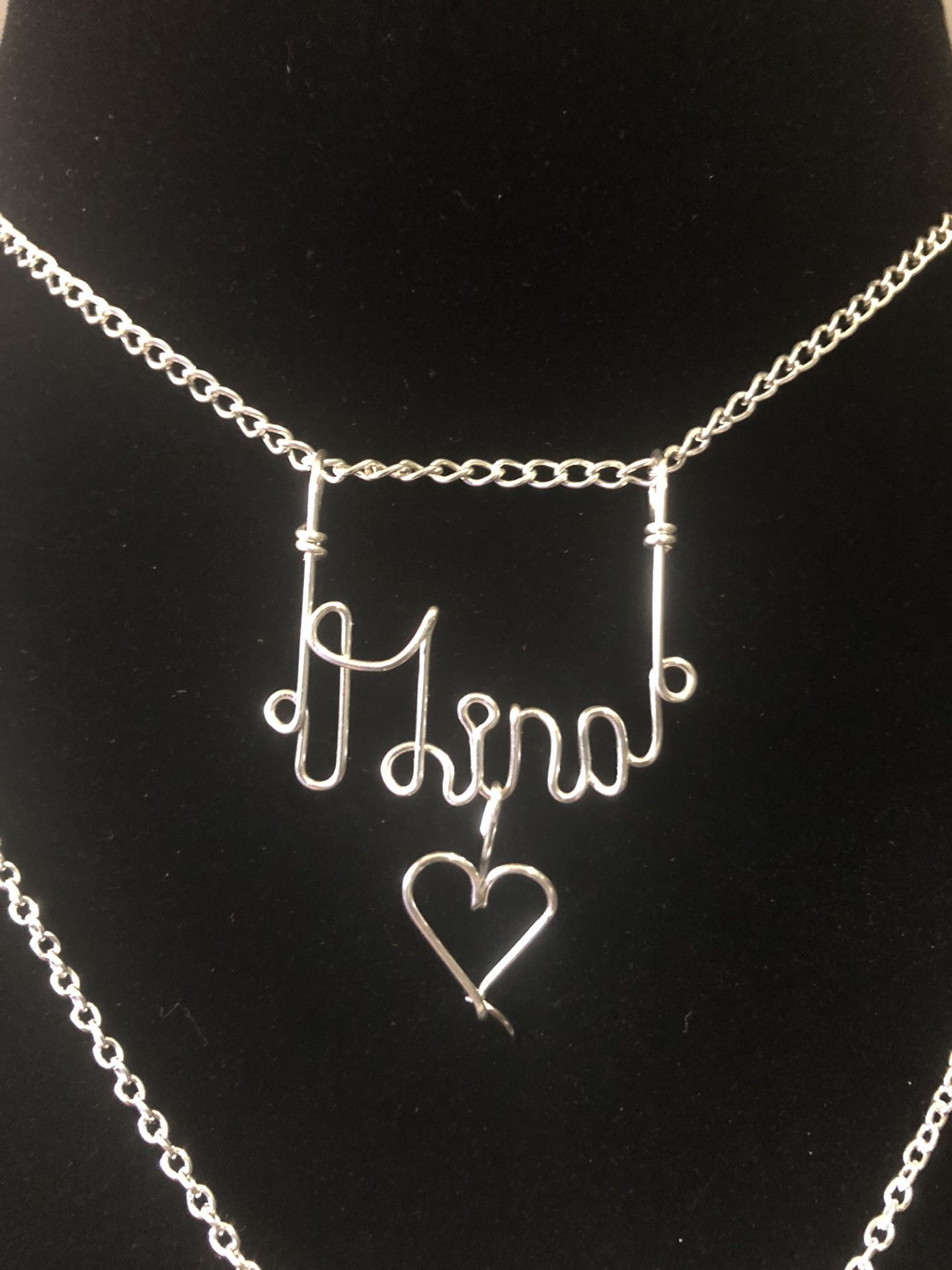 Custom Wire Nameplate Necklace