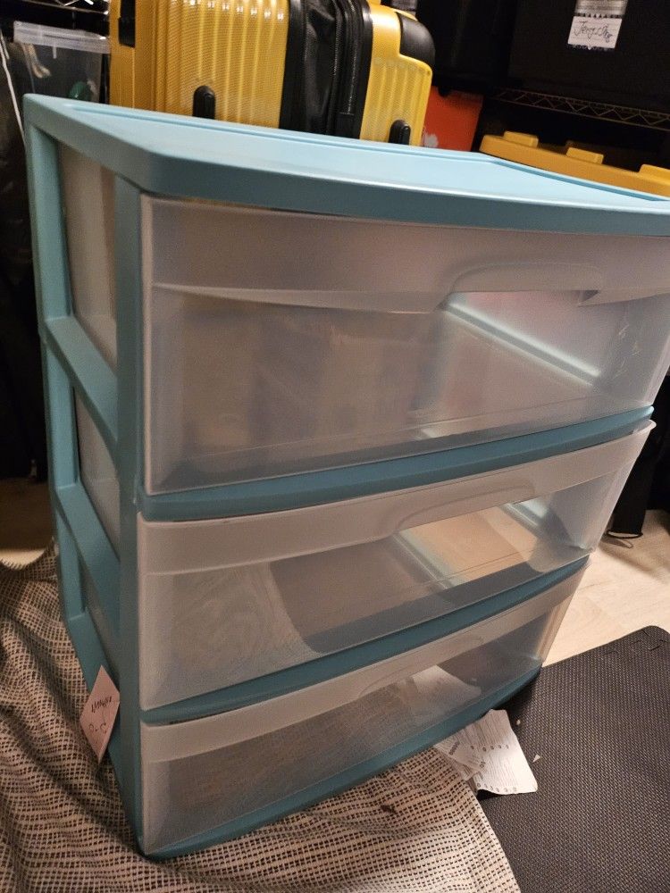 3 Drawer Sterilite Dresser Teal 