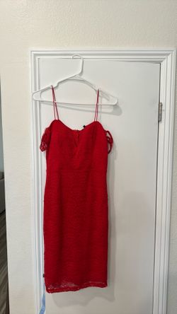 Midi Lace Red dress