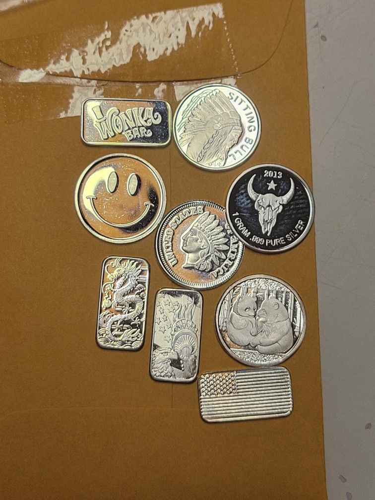 3g Solid .999 Silver Bars And Rounds / RANDOM LOT OF 3PCS. 