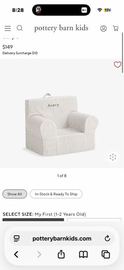My first anywhere chair pottery barn kids