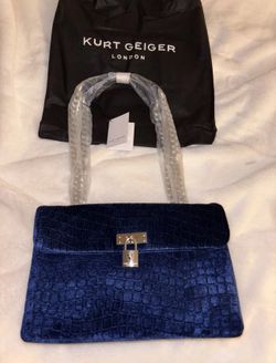 Kurt Geiger London Purple Sequin Mini Braxton Crossbody Shoulder bag NWT