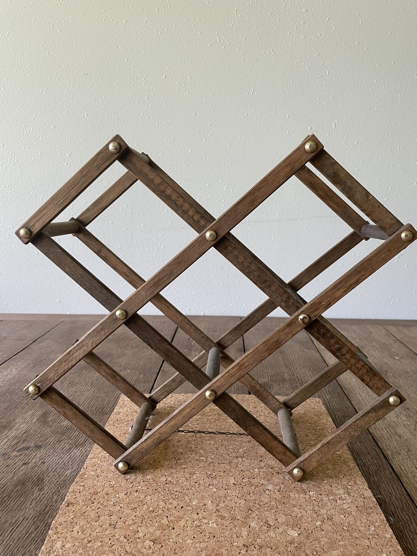 Antique Wood Wine Rack